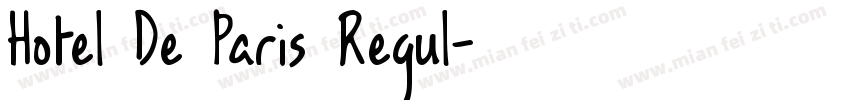Hotel De Paris Regul字体转换